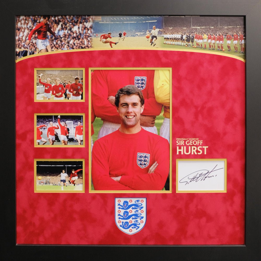 Geoff Hurst signed white card England team - Memorabilia Framers Shop